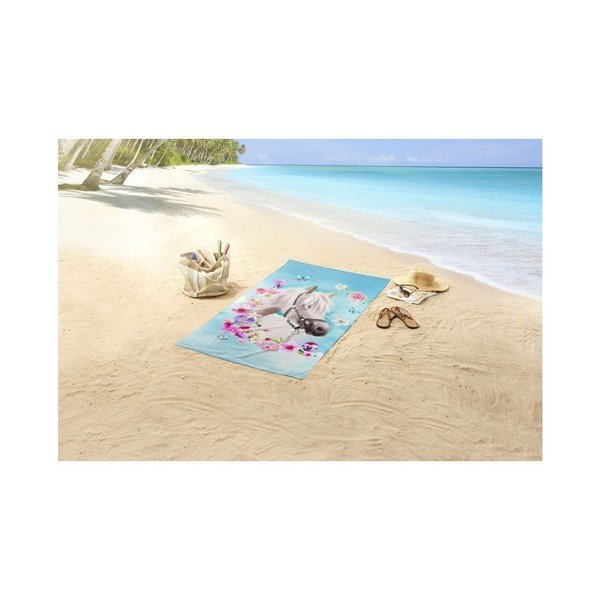 Plážová osuška s potiskem Good Morning My Beauty, 150 x 75 cm-image-1