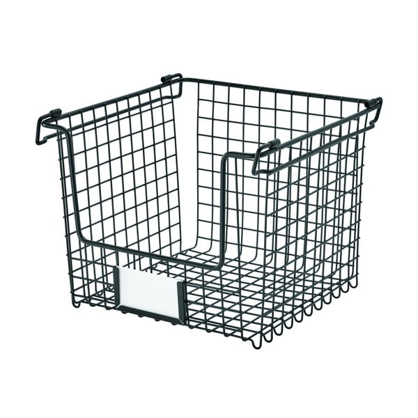 Черна метална кошница , 25,5 x 25,5 cm Classico - iDesign