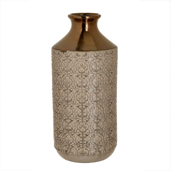 Керамична ваза в светлобежов цвят , ⌀ 16,5 cm - InArt