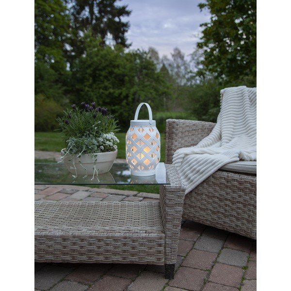 Бял фенер Фенер, височина 23 cm Flame - Star Trading-image-3