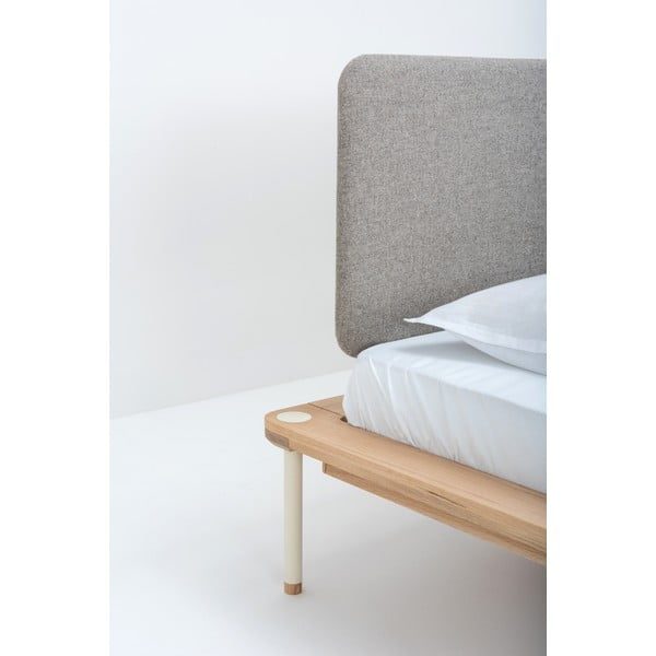 Двойно легло от дъбова дървесина , 140 x 200 cm Fina - Gazzda-image-3