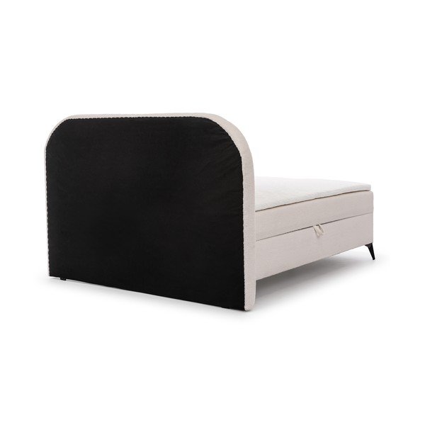 Бяло боксспринг легло 140x200 cm с място за съхранение Ornes – Ropez-image-4