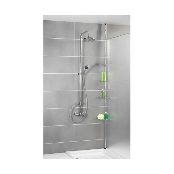 Телескопичен ъглов рафт за душ Блестящ, 28 x 20 cm Prea - Wenko-image-2