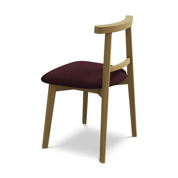 Бордо трапезен стол от масивна дървесина Ohelo – Makamii-image-3