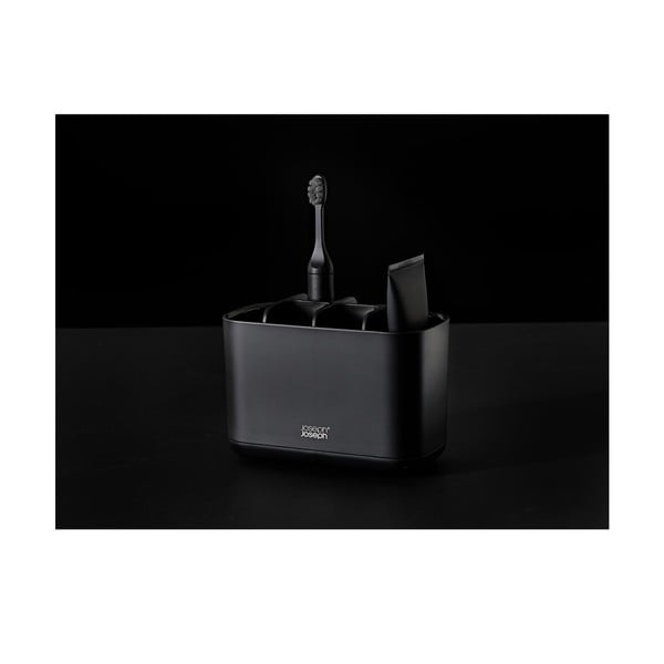 Черна пластмасова стойка за четки за зъби EasyStore – Joseph Joseph-image-4