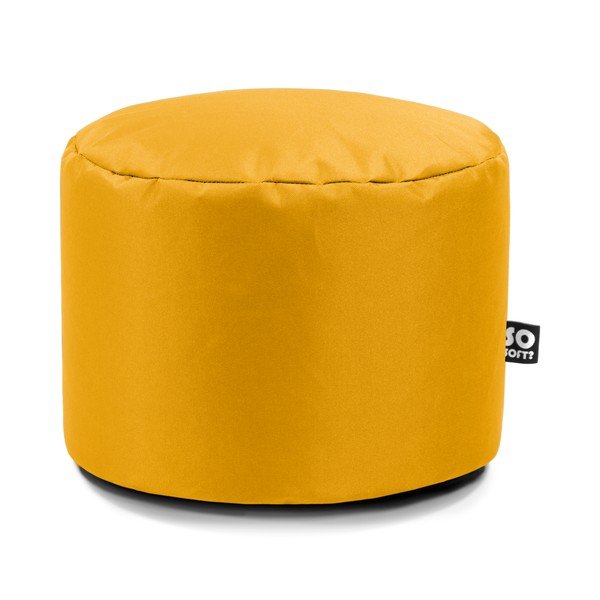 Жълт детски пуф Dot M – So Soft?