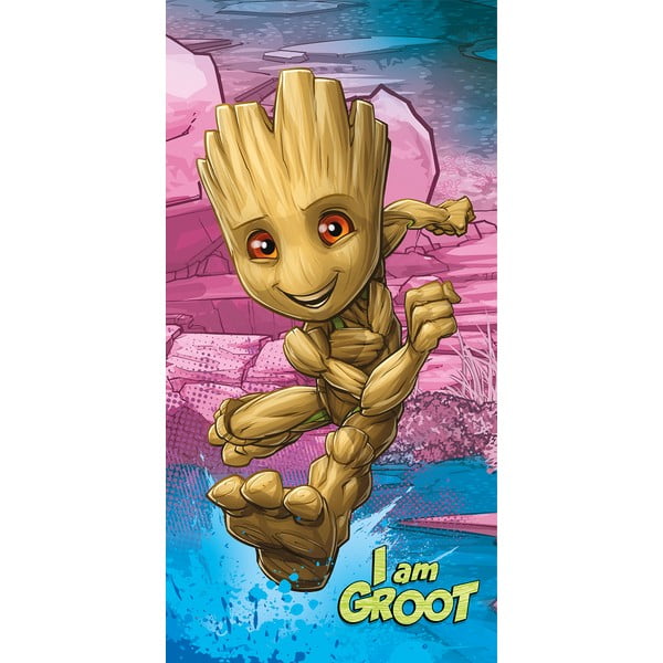Памучна детска кърпа 70x140 cm Groot "I am groot" – Jerry Fabrics