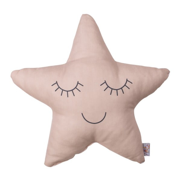 Бежово-розова бебешка възглавница с памук Mike & Co. NEW YORK Възглавница играчка звезда, 35 x 35 cm - Mike & Co. NEW YORK