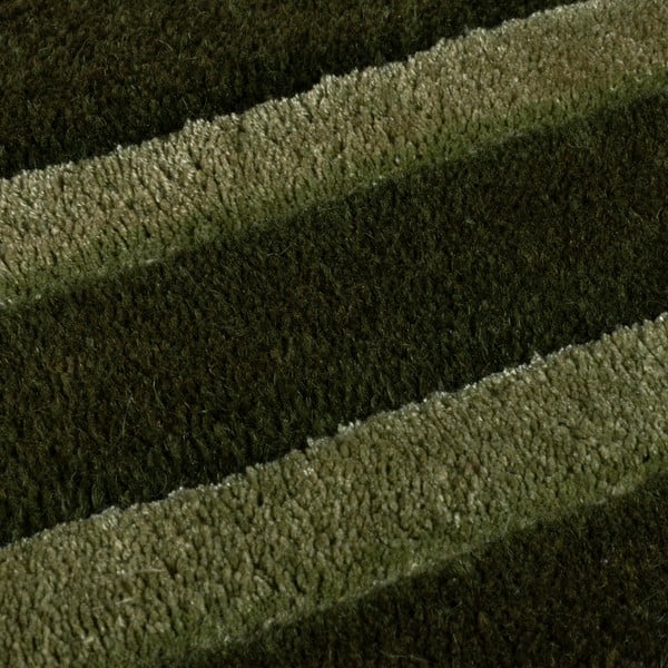 Тъмнозелен ръчно изработен вълнен килим 120x170 cm Gatsby – Flair Rugs-image-2