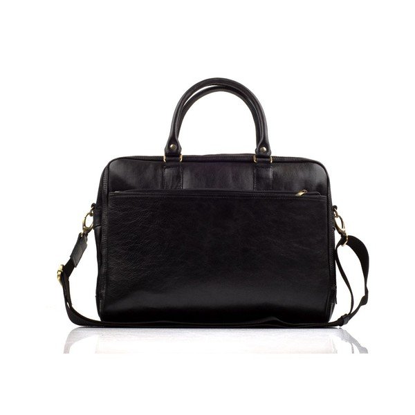 Pánská kožená taška Solier SL01 Black-image-2