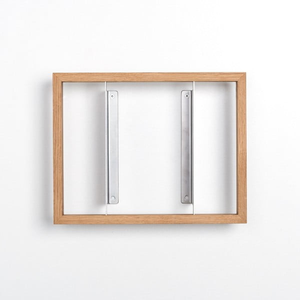 Knižní police z dubového dřeva das kleine b b4, výška 25 cm-image-2