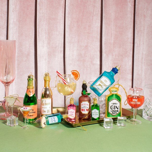 Стъклени Коледни украси в комплект 3 бр. 15,5 cm Martini Cocktail – Sass & Belle-image-4