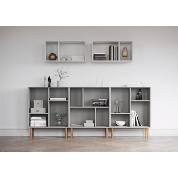 Светлосив стенен шкаф за книги Z , 70 x 70 cm Cube - Tenzo-image-1