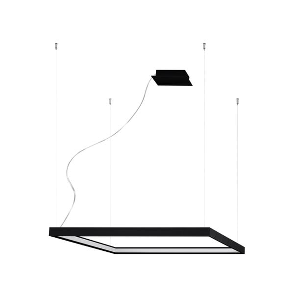 Черна LED висяща светлина 80x80 cm Aura - Nice Lamps