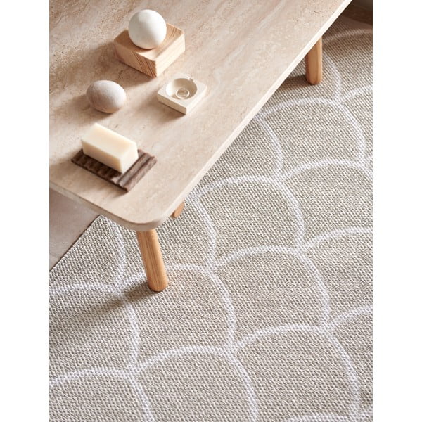 Кремава пътека за открито и закрито 70x150 cm Kotte Linen – Pappelina-image-1