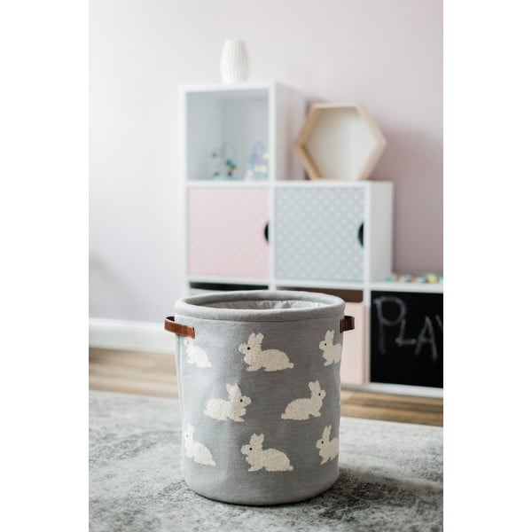 Сива памучна кошница Bunny - Kindsgut-image-1