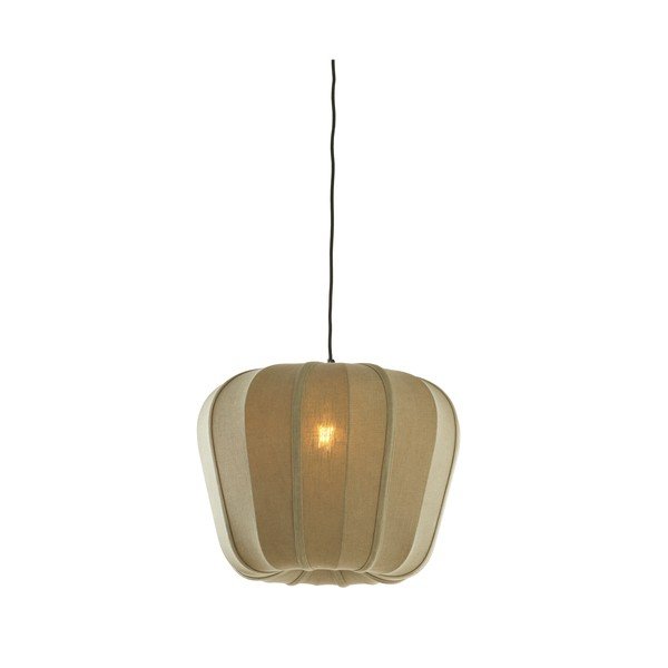 Зелено висящо осветително тяло с текстилен абажур Zubedo – Light & Living-image-3