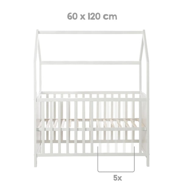 Сиво детско легло 60x120 cm - Roba-image-4