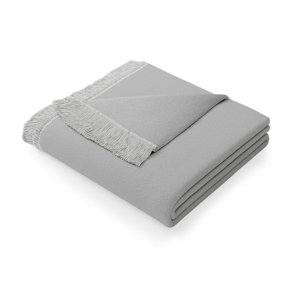 Светлосиво одеяло със смес от памук , 150 x 200 cm Franse - AmeliaHome