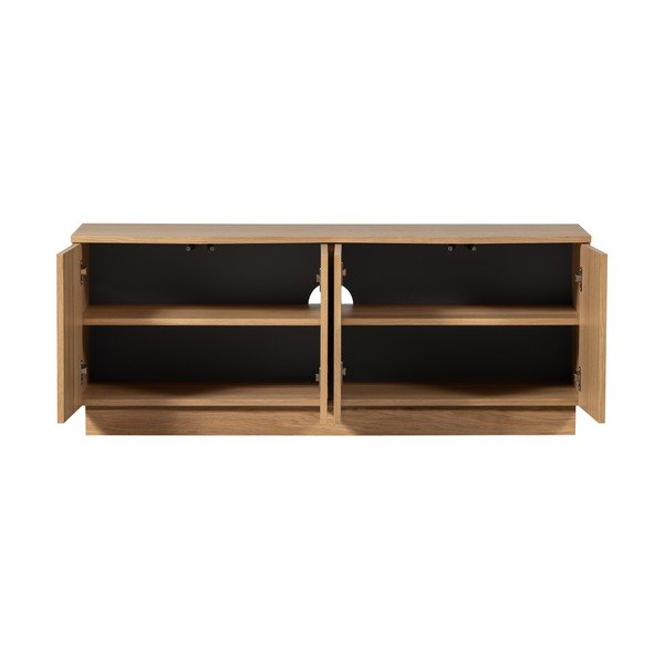 Маса за телевизор от масивен дъб в естествен цвят 133x52x45 cm Zuma – WOOOD-image-3