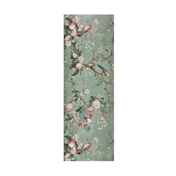 Светлозелена пътека подходяща за пране 52x100 cm Ricci Monet – Universal