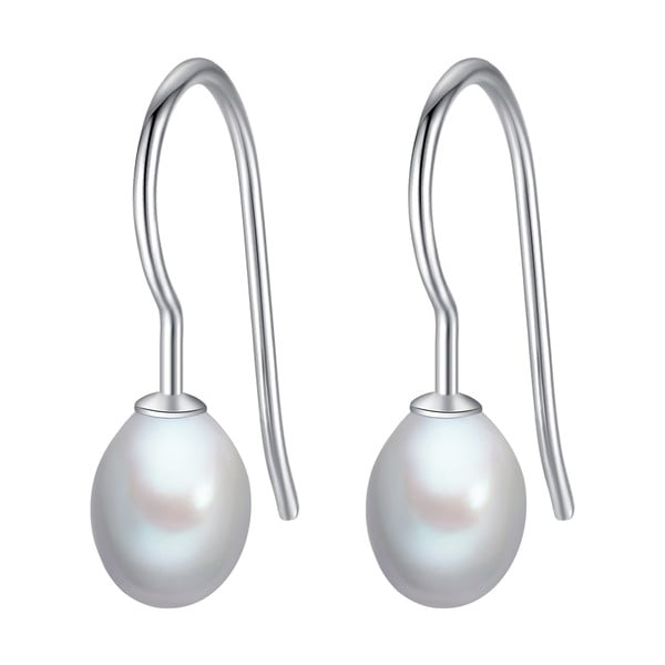 Stříbřitě šedé perlové náušnice ve tvaru slzy Chakra Pearls