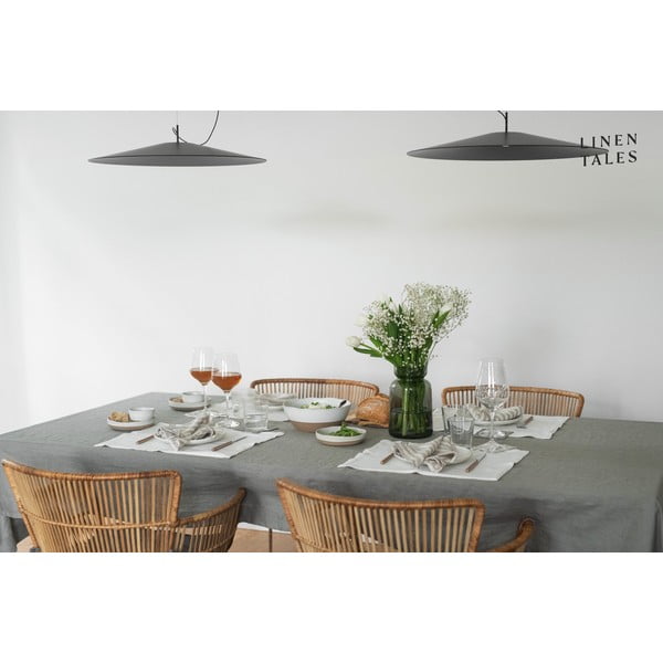 Ленена покривка за маса 140x140 cm Khaki – Linen Tales-image-4