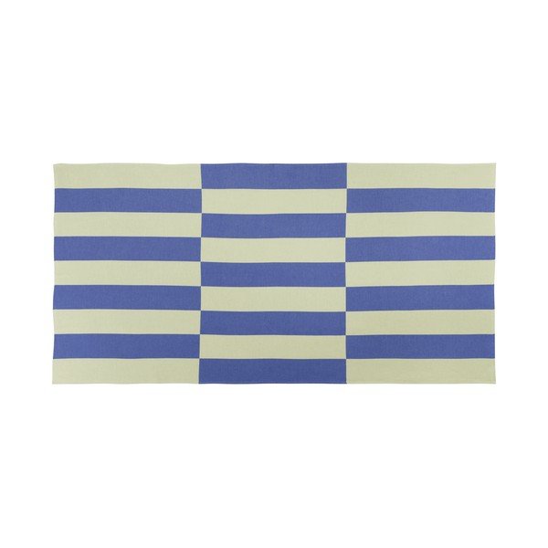 Светложълта/синя памучна плажна кърпа 100x160 cm Su – noo.ma