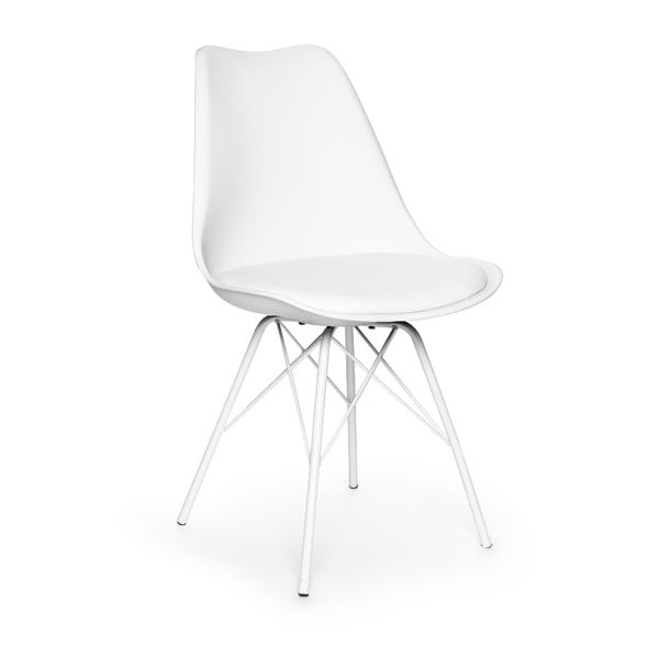 Комплект от 2 бели стола с бяла метална основа Eco - Bonami Essentials