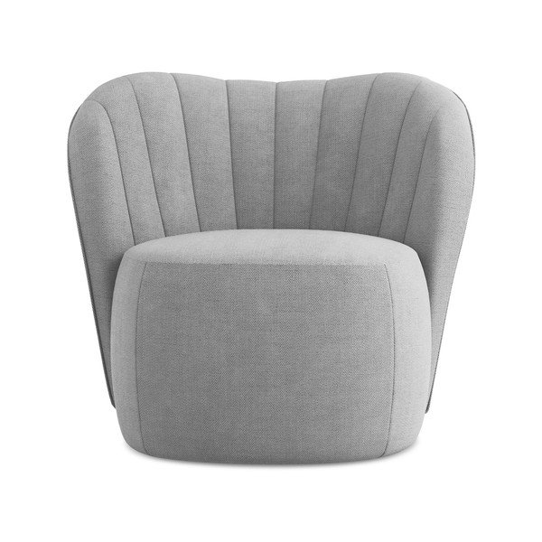 Сиво шенилово кресло Keloa – Makamii-image-1