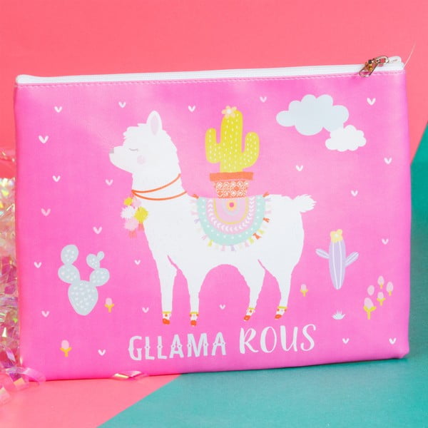 Розова козметична чанта / портфейл Козметична чанта Llama - Just 4 Kids