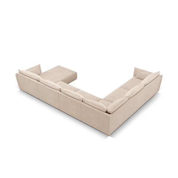 Бежов ъглов диван (ляв ъгъл) Vanda - Mazzini Sofas-image-3