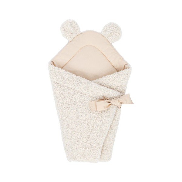 Кремаво бебешко одеяло от шерпа 35x65 cm – Meowbaby