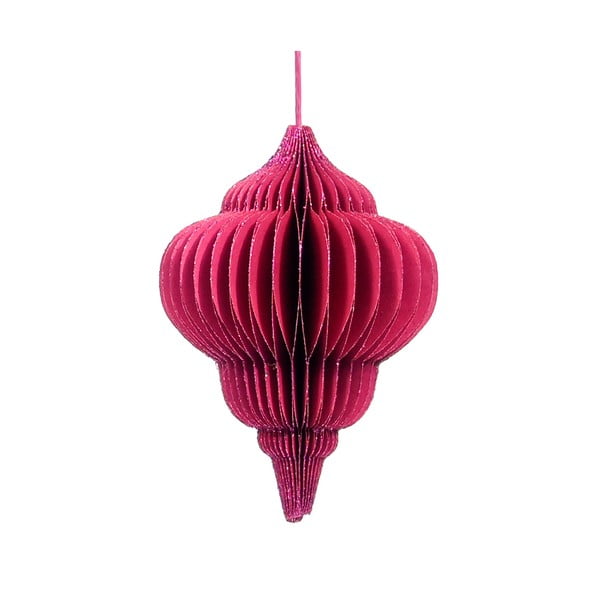 Коледна украса от розова хартия, дължина 10 cm Honeycomb - Only Natural