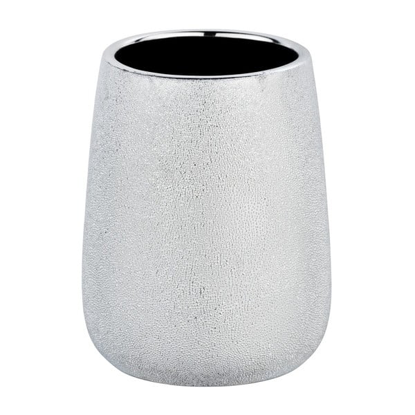 Керамична чаша за четка за зъби в сребристо Glimma - Wenko-image-2