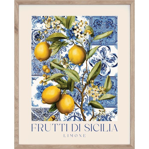 Печатна картина с включена рамка 40x50 cm Sicilia – Styler