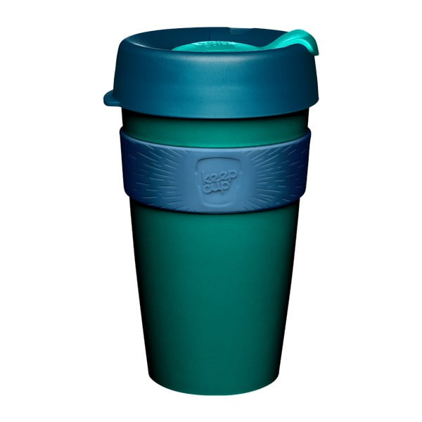 Зелена и синя чаша за пътуване с капак , 454 ml Polaris - KeepCup