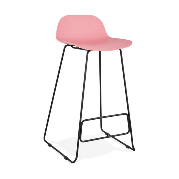 Розов бар стол с черни крака , височина на седалката 76 cm Slade - Kokoon