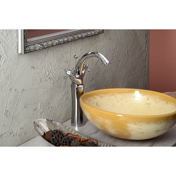 Стояща батерия за мивка в лъскаво-сребрист цвят Antea – Sapho-image-1