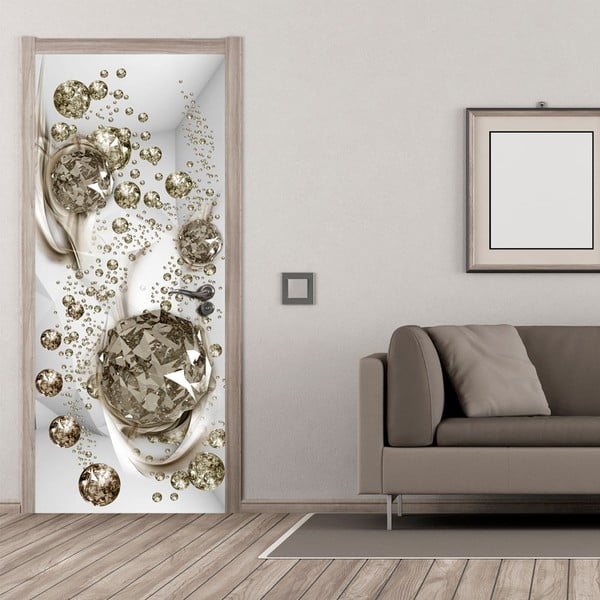 Tapeta na dveře v roli Bimago Bubble Abstraction, 90 x 210 cm