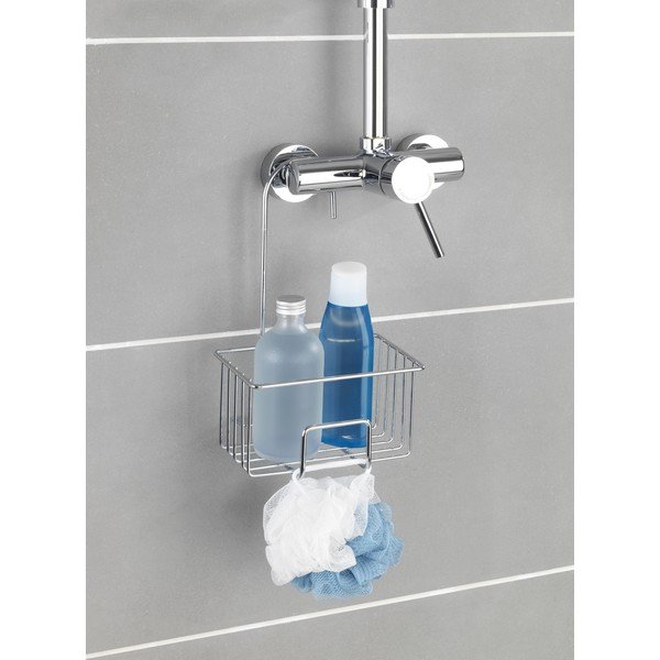 Висящ рафт за баня от неръждаема стомана в блестящо сребрист цвят Milito – Wenko-image-1