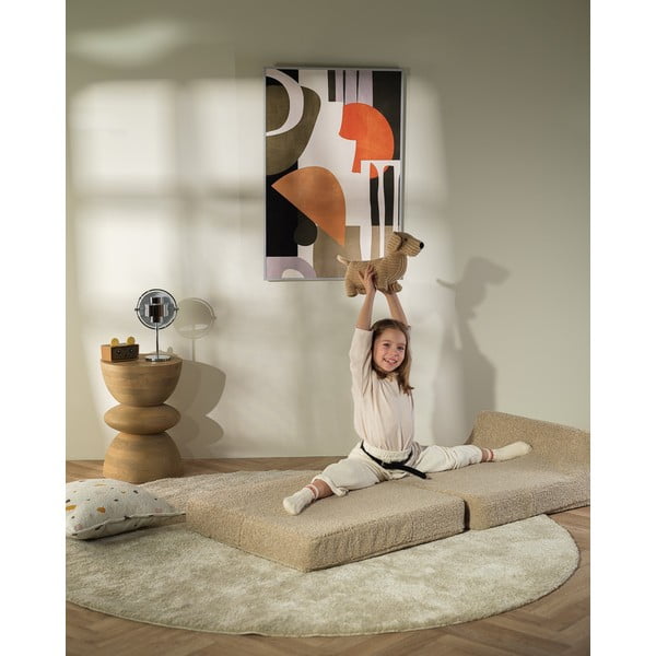 Светлокафяв детски стол от букле Flipster – Wigiwama-image-4