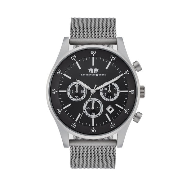 Pánské hodinky ve stříbrné barvě a černým ciferníkem Rhodenwald & Söhne Goodwill