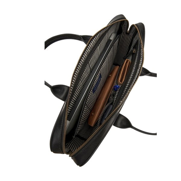 Kožená taška na notebook The Harvey, černá-image-3