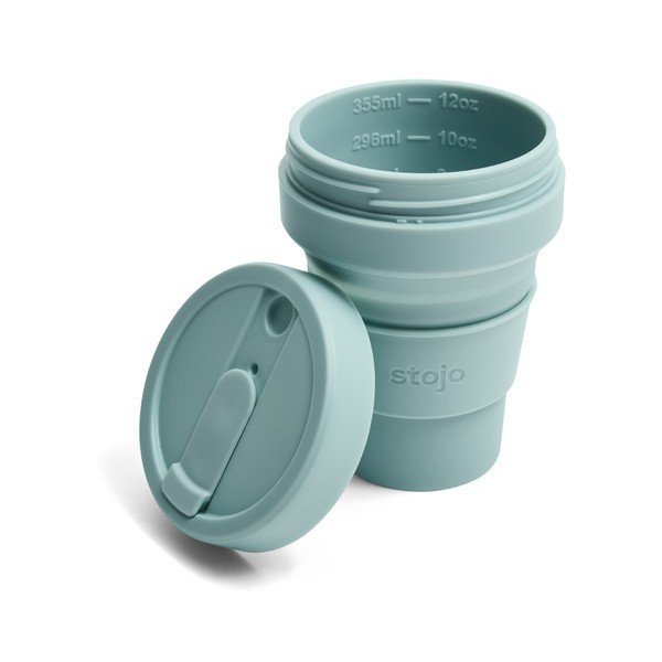 Светлосиня сгъваема чаша за пътуване Pocket, 355 ml Pocket Cup - Stojo-image-3