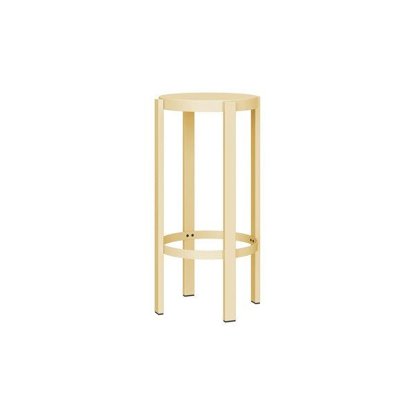 Жълт стоманен бар стол (височина на седалката 75 cm) Doon – noo.ma
