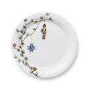 Бяла порцеланова чиния с коледен мотив ø 27 cm Hammershøi Christmas – Kähler Design