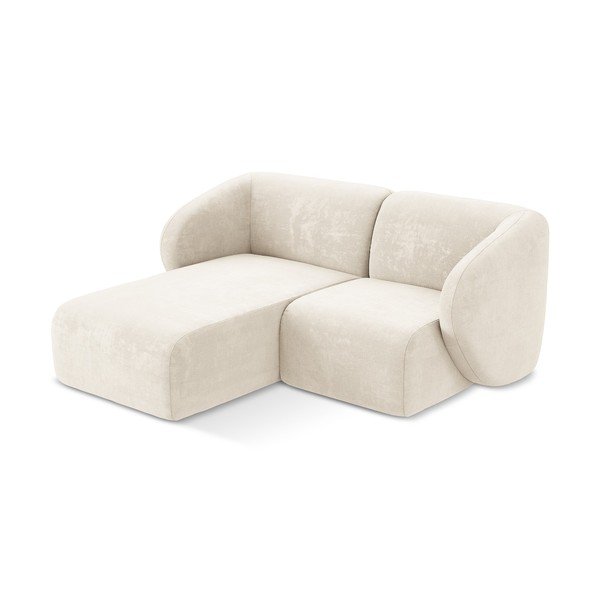 Бежов шенилов ъглов диван (ляв ъгъл) Lani – Makamii-image-2