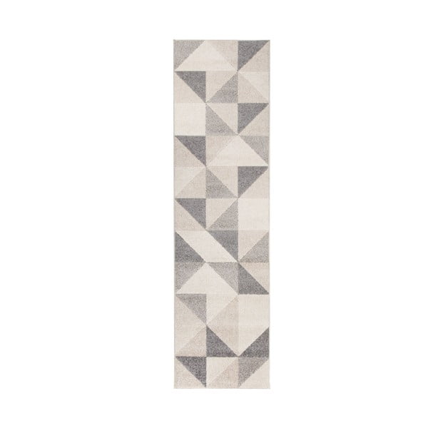 Сив и бежов килим , 60 x 220 cm Urban Triangle - Flair Rugs