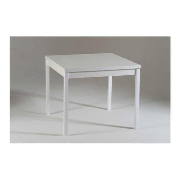 Bílý dřevěný rozkládací jídelní stůl Castagnetti Top, 90 cm